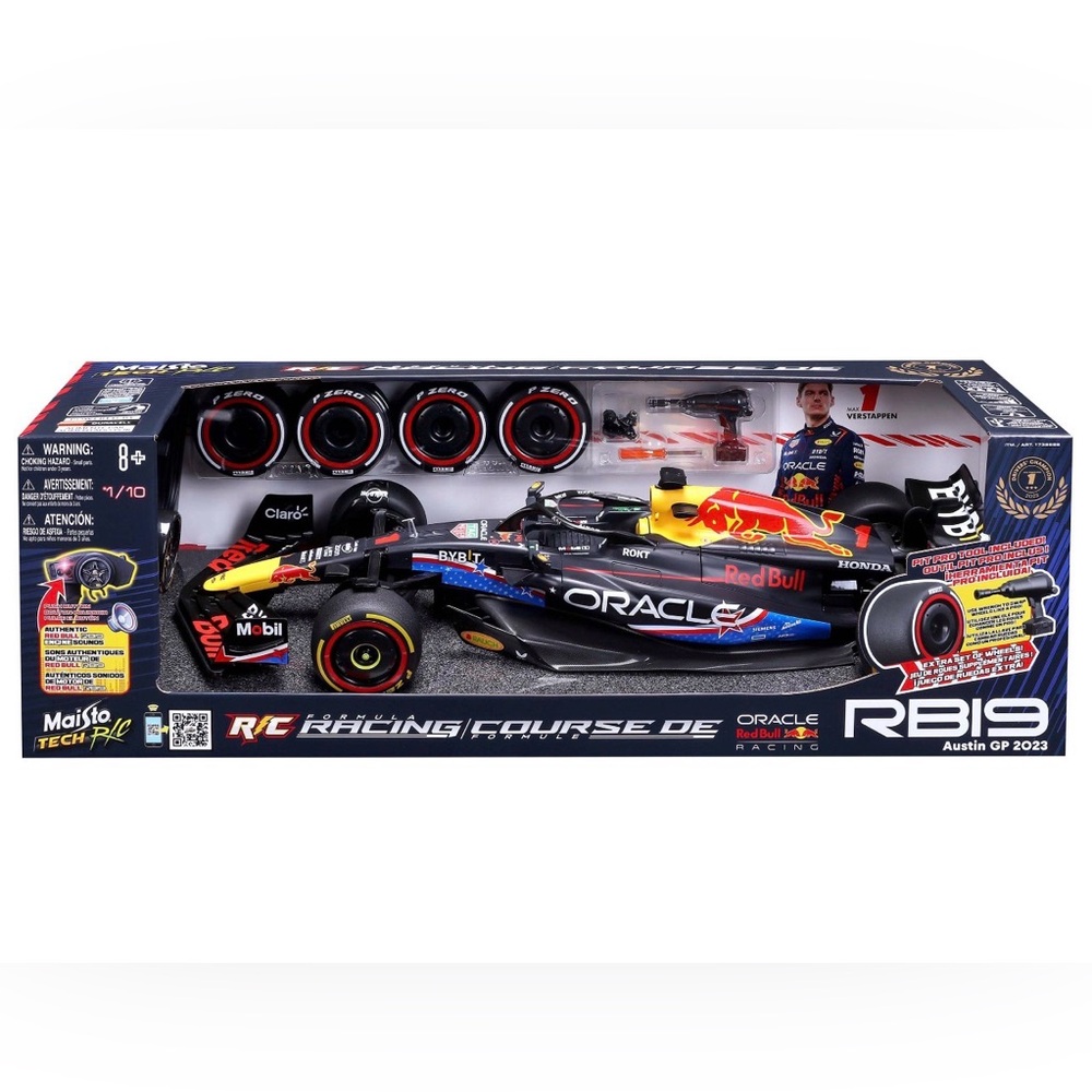 Red Bull Max Verstappen 1:10 Formula 1 Racing RC, 2 Speed R/C Motor 4 Racers - Picture 2 of 5